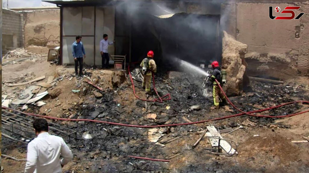 بازارچه نجف آباد آتش گرفت + عکس
