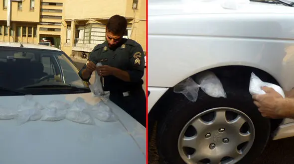 کشف 2 کیلو شیشه  از گلگیر پژو در"رودبار"+عکس