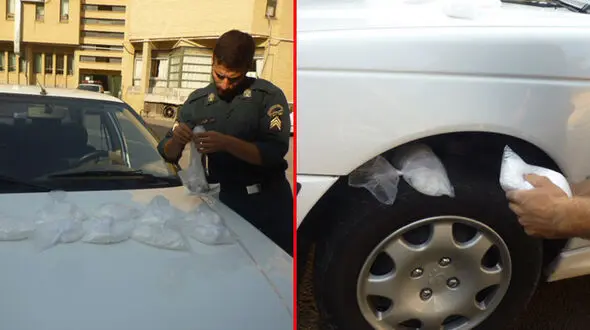 کشف 2 کیلو شیشه  از گلگیر پژو در"رودبار"+عکس