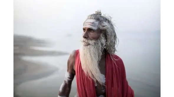 چهره عجیب پیرمرد رودخانه گنگ در یک قاب