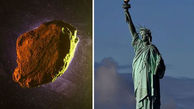 عبور سیارکی به اندازه مجسمه آزادی از کنار زمین 