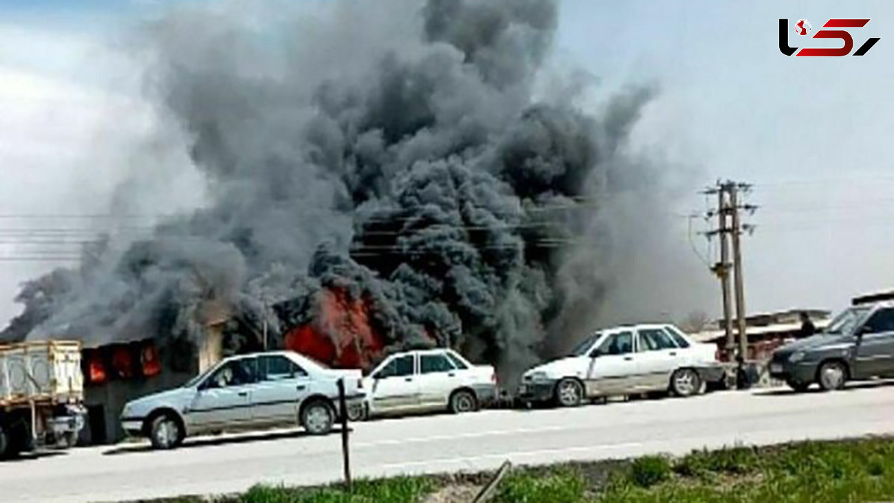 انبار لوازم خودرو سوخت /در جاده همدان - کرمانشاه رخ داد