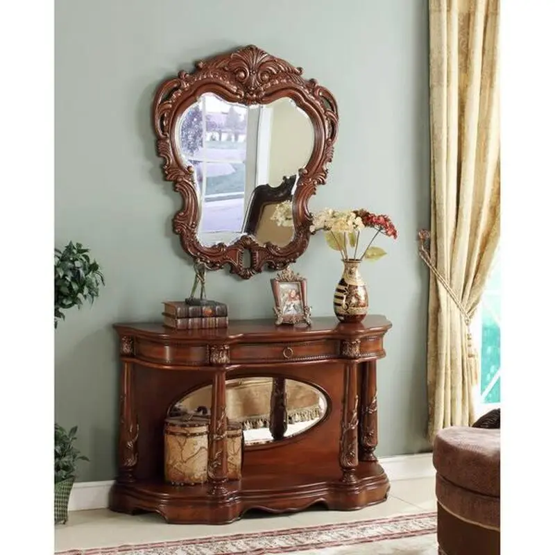 عکس از آینه کنسول چوبی