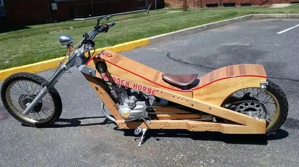 موتورسیکلت چوبی هم ساخته شد + فیلم