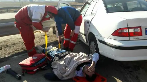 عکس راننده سمند مچاله شده در اتوبان تبریز زنجان