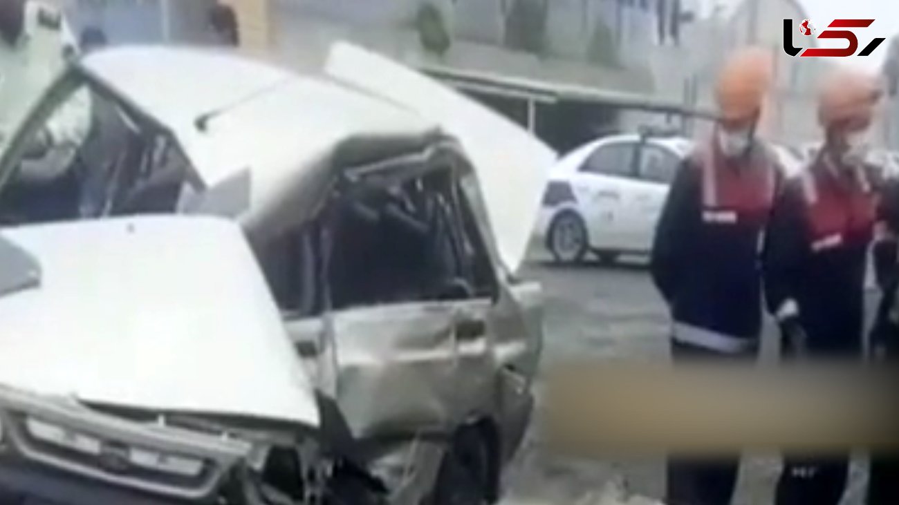 انحراف پراید به دلیل لغزندگی جاده در مشهد / یک نفر کشته شد+ فیلم