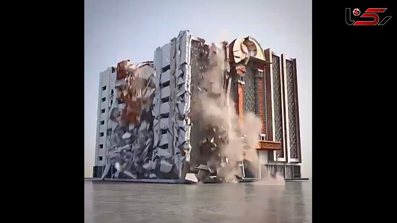 فیلم دقیق ساخته شده از لحظه ریزش آوار ساختمان متروپل آبادان / ببینید