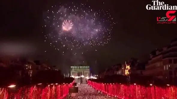 فیلم دیدنی از آتش بازی سال نو مسیحی در پاریس