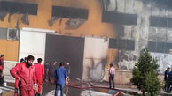 آتش سوزی در یک کارخانه شهرک صنعتی سمنان + عکس
