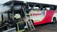 26 مسافر اتوبوس در مسیر فرودگاه زنده زنده در آتش سوختند+تصاویر