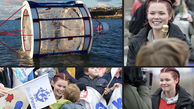 شکست دختر جوان در سفر دریایی داخل بطری نامه دریانوردان + فیلم و عکس