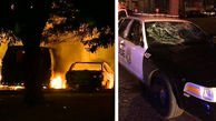 تیراندازی مرگبار به جوان 23 ساله/ معترضین پمپ بنزین را به آتش کشیدند+عکس