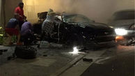 تصادف آتشین 3 خودروی مدل بالا 3 قربانی و ۵ زخمی برجای گذاشت+عکس