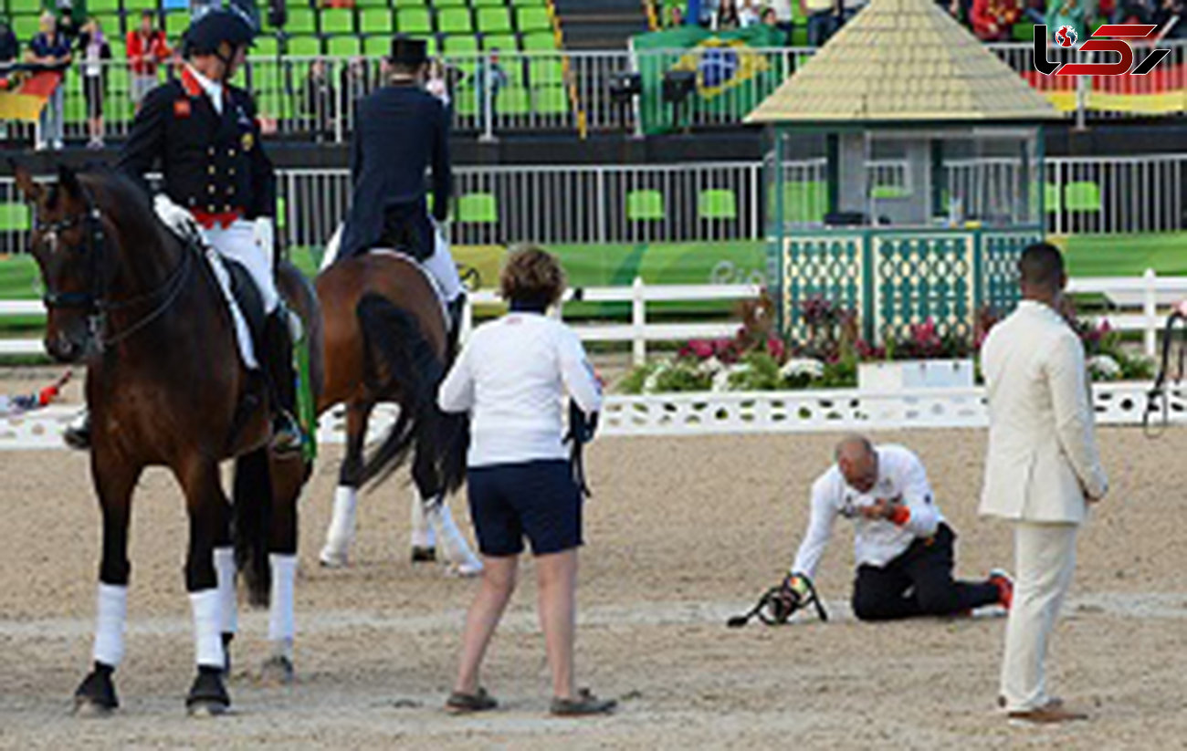 انتقام اسب عصبانی از مربی اش در ریو+عکس حادثه