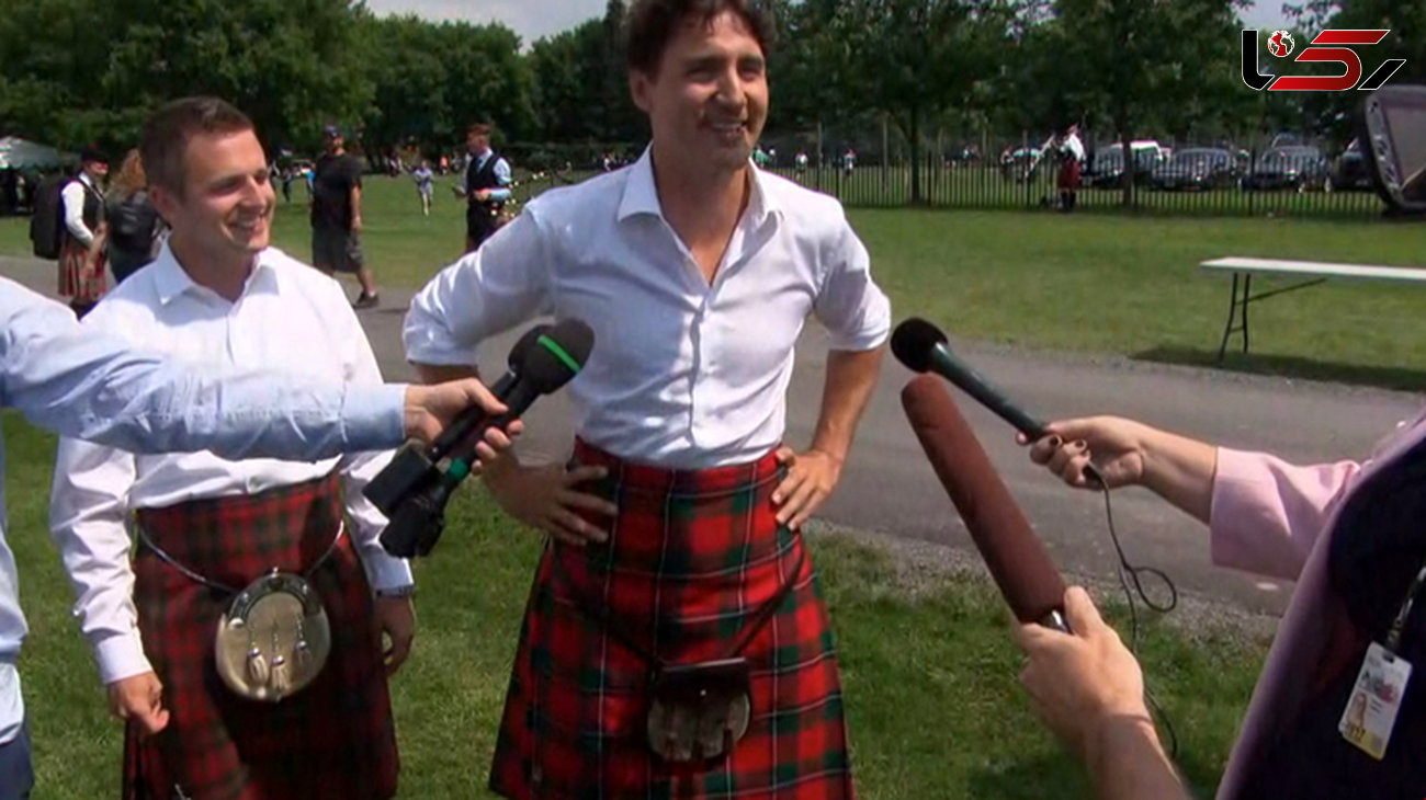 حضور نخست‌وزیر کانادا با دامن اسکاتلندی در میان مردم!+ عکس