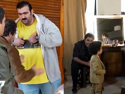 فیلم تمرین رقص محسن تنابنده با بهروز و سالار معمولی !