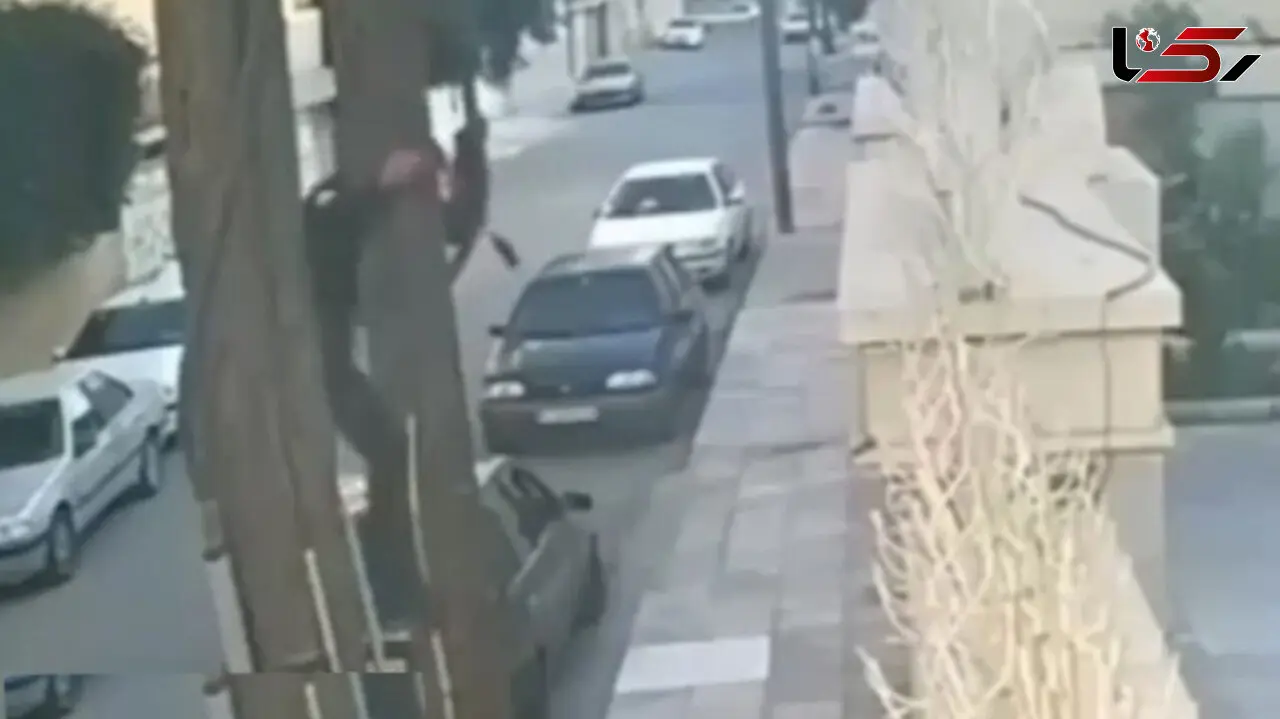 فیلم لحظه سرقت دزد خونسرد در روز روشن / اهواز