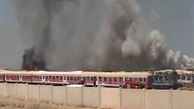 فاجعه آتشین 100 واگن قطار در پرند را خاکستر کرد+ عکس