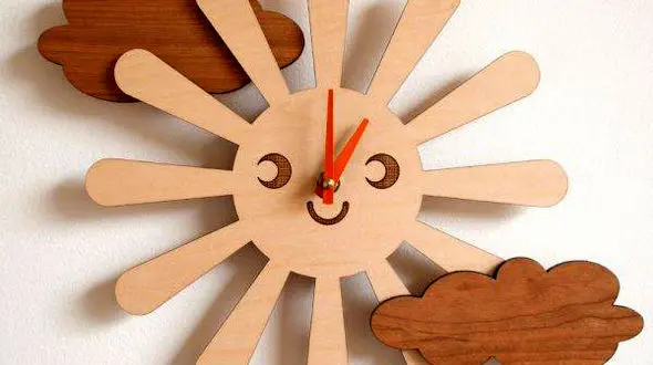 ایده های خاص ساعت دیواری چوبی در خانه