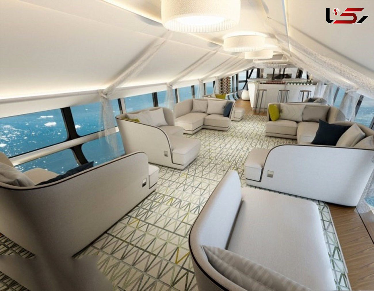 ثروتمندان جهان با هواپیمای کف شیشه ای به سفرهای لاکچری می روند!