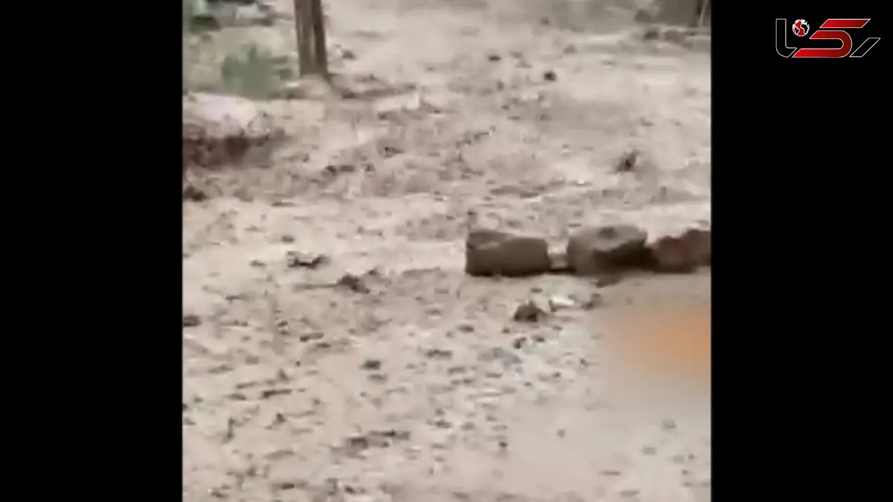 فیلم لحظه جاری شدن سیل ویرانگر در چهارمحال و بختیاری