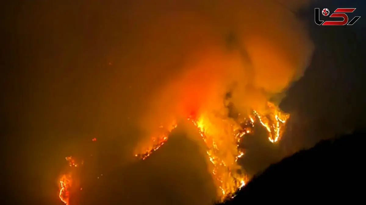 اعزام ۱۷ تیم امدادی و استقرار بالگرد هلال احمر برای مهار آتش‌سوزی الیت / در جریان آتش سوزی جنگل های هیرکانی ۵ نفر مصدوم شدند