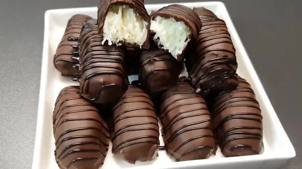 شیرینی شکلاتی با مغز نارگیل عصرانه امروز+ فیلم