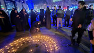 شمع‌هایی که به یاد شهدای حادثه تروریستی کرمان  روشن شدند + فیلم و تصاویر تلخ از شام غریبان