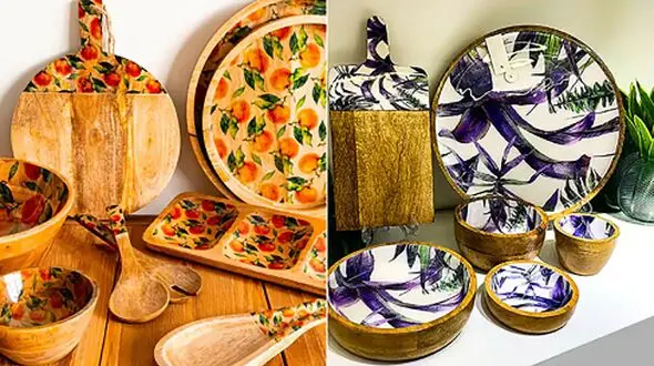 ظروف چوبی منبت‌ کاری شده با طرح‌ های سنتی؛ 15 انتخاب جدید و جذاب