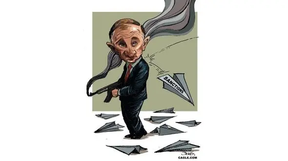 کاریکاتور / تاثیر تحریم‌ ها روی پوتین