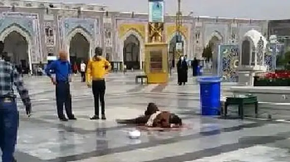 عامل شهادت روحانیون حرم مطهر رضوی تفکرات تکفیری دارد + فیلم و عکس