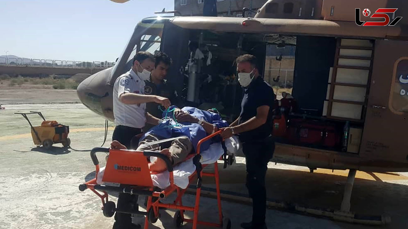 هلیکوپتر اورژانس فارس به کمک بیمار قلبی آمد