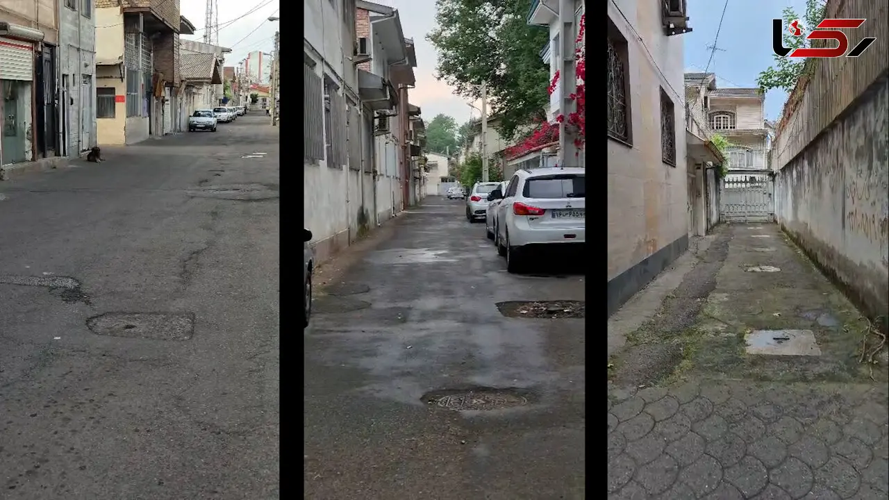 فیلم / رشتِ توریستی درگیر چاله های خیابان؛ صدای اعتراض شهروندان را کسی نمی شنود / جلوبندی خودروها قربانی آسفالت بی کیفیت شهر می شود