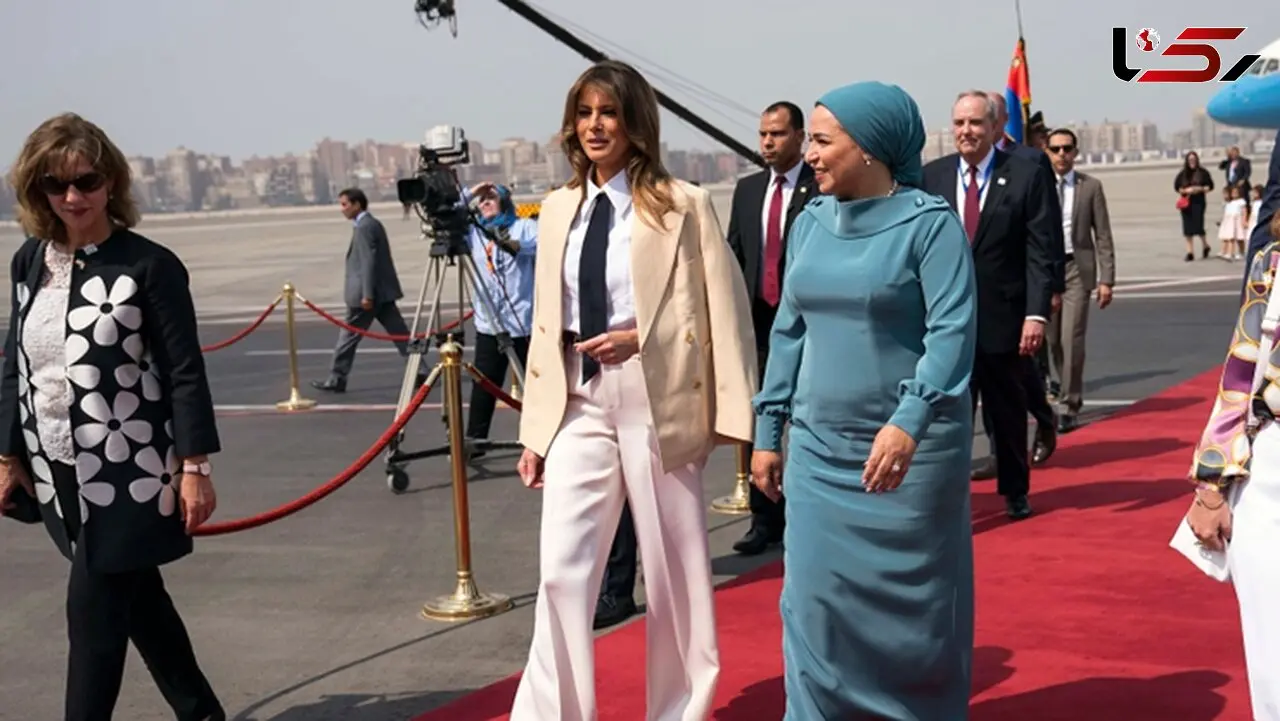  ملانیا ترامپ این بار در اهرام مصر جنجال کرد! + تصاویر
