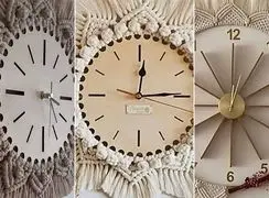 دکوراسیون خاص با ساعت دیواری مکرومه؛ 15 طرح برتر