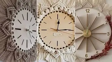 دکوراسیون خاص با ساعت دیواری مکرومه؛ 15 طرح برتر