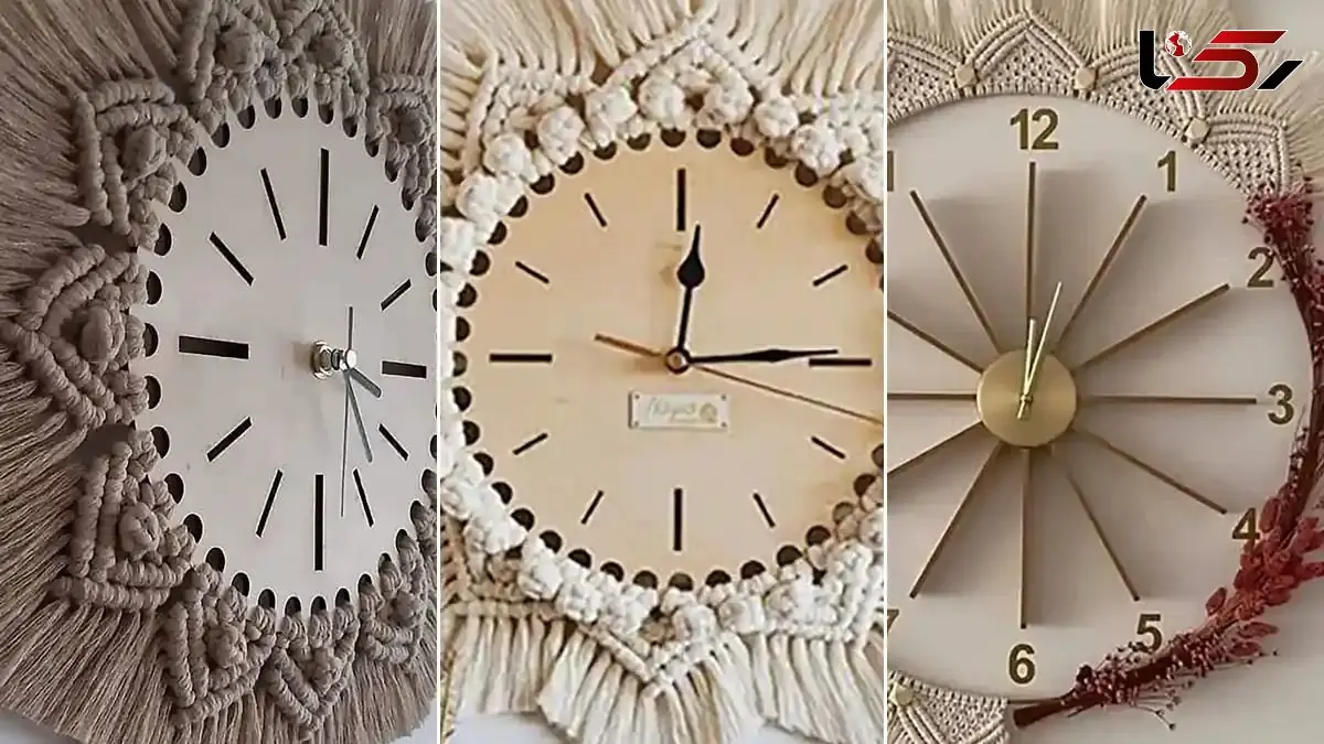 دکوراسیون خاص با ساعت دیواری مکرومه؛ 15 طرح برتر