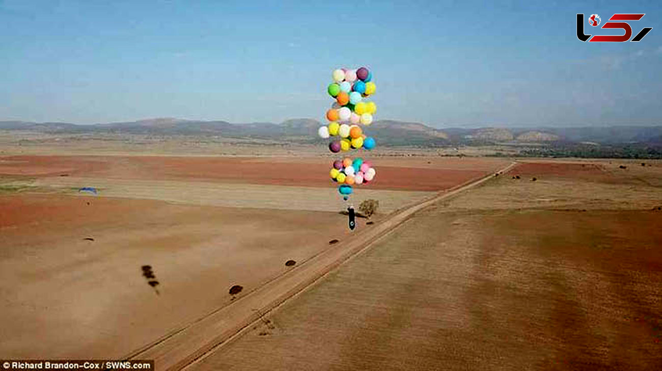پرواز با بادکنک بر فراز آسمان ‏رویای این مرد 38 ساله بود