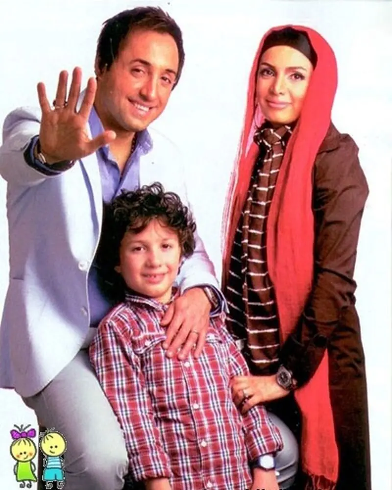امیرحسین رستمی و همسرش