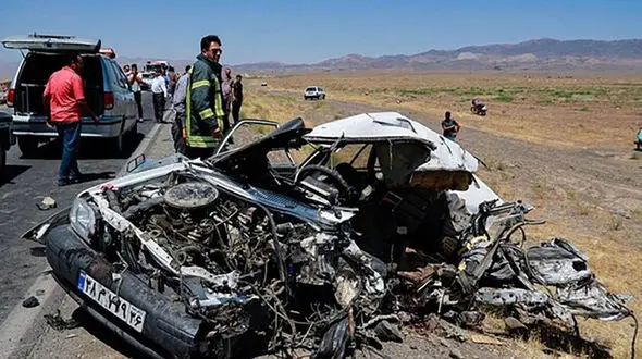 4 کشته و 4 زخمی در تصادف پراید پوکیده / در پاکدشت رخ داد + عکس