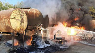 آتش سوزی مخازن گازوئیل در جاده ورامین / فاجعه ای که به خیر گذشت + عکس ها
