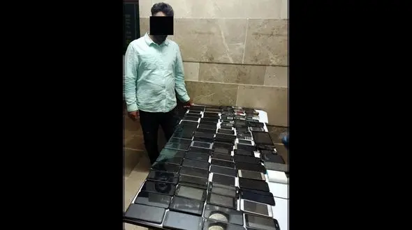 این شاه دزد موبایل‌های کرمانشاه با 100 گوشی دستگیر شد +عکس