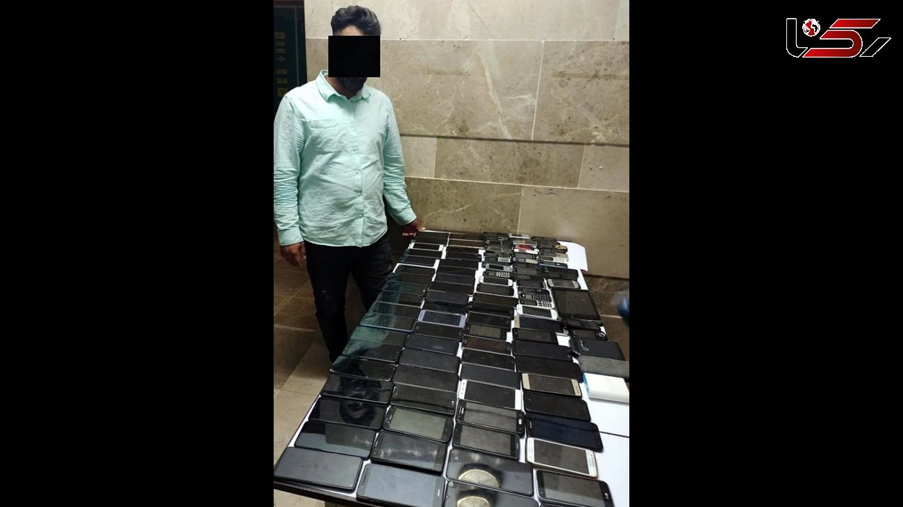 این شاه دزد موبایل‌های کرمانشاه با 100 گوشی دستگیر شد +عکس
