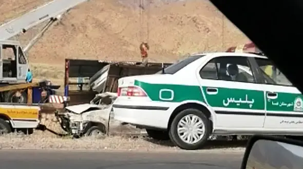 له شدن 8 پراید صفر کیلومتر در یک صحنه تصادف در فسا