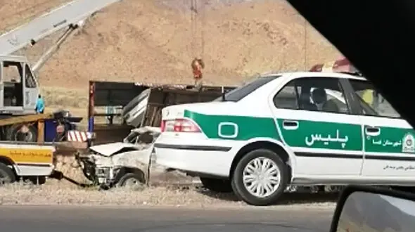 له شدن 8 پراید صفر کیلومتر در یک صحنه تصادف در فسا