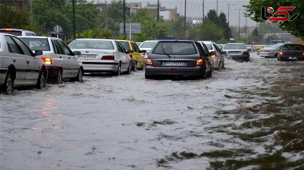 بارش برف و باران و آبگرفتگی معابر در تهران