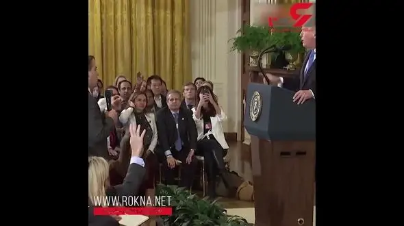 درگیری لفظی و حرکات عجیب ترامپ هنگام صحبت کردن با خبرنگار سی‌ان‌ان+فیلم