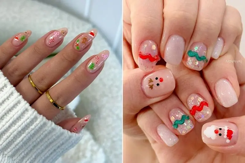 طراحی ناخن‌ برای کریسمس