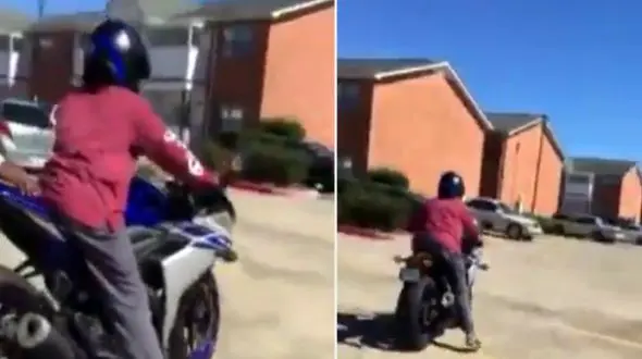 حادثه دردناک برای دختر موتور سوار + فیلم