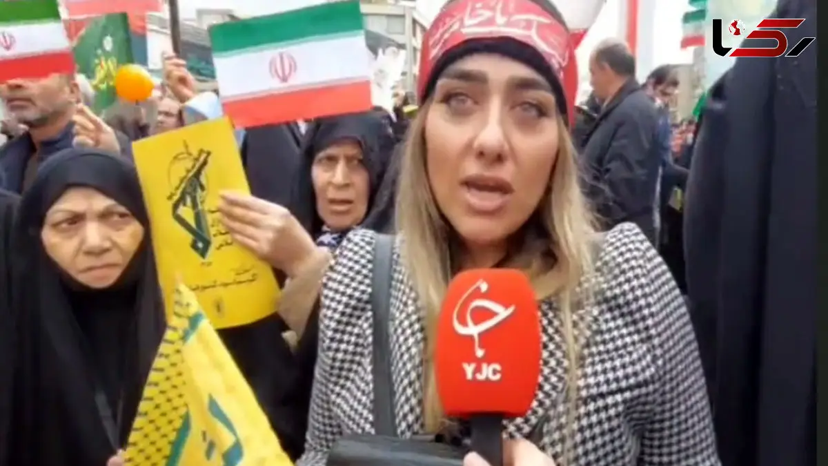 فیلم متفاوت ترین دختر تهرانی در راهپیمایی 22 بهمن و نه بزرگ به رضا پهلوی 